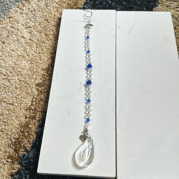 Angel's Rainbows 🌈 Born From Loss Suncatchers Angel Wings & Heart Blue and Clear - Picture 11 of 11